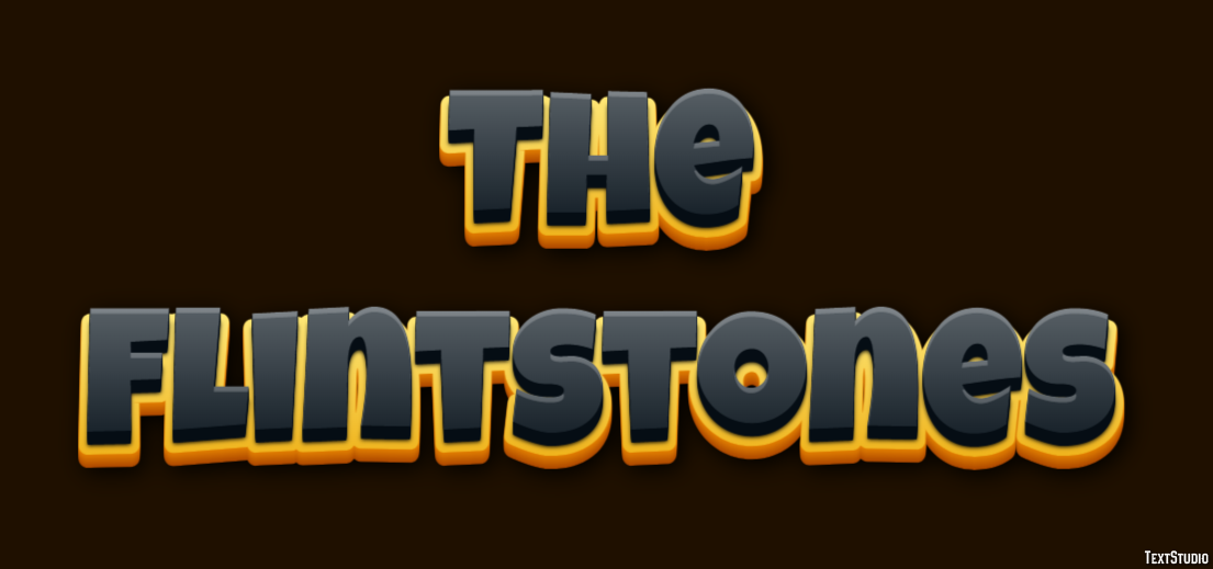 The Flintstones Text Effect