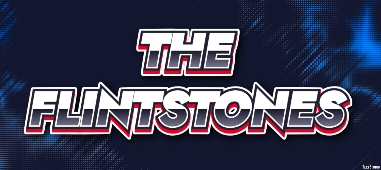 The Flintstones Text Effect