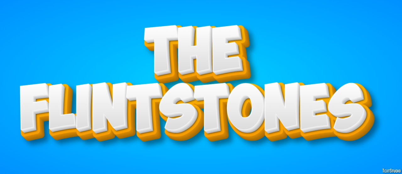 The Flintstones Text Effect