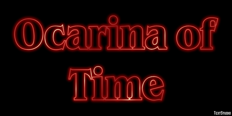 Ocarina of Time Tekst effect