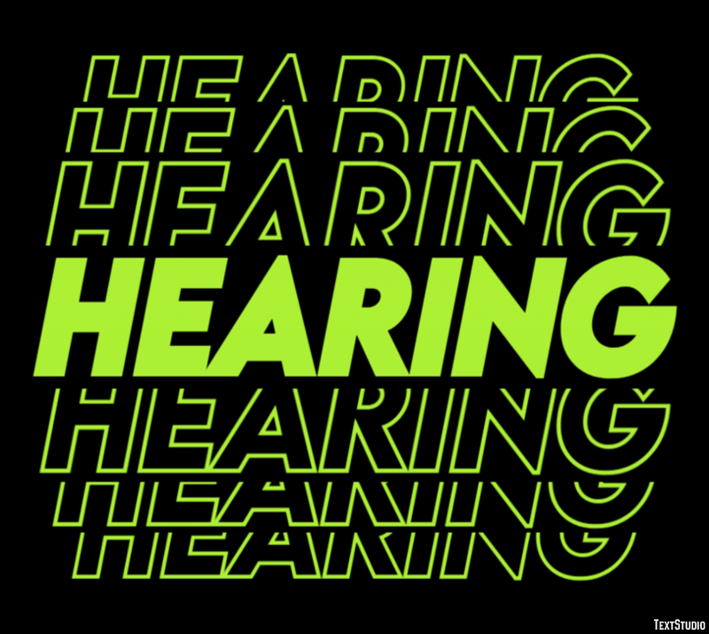 Hearing Text Effect