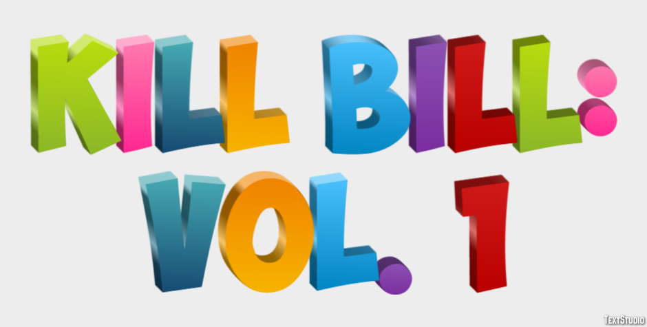 Kill Bill: Vol. 1 Text Effect