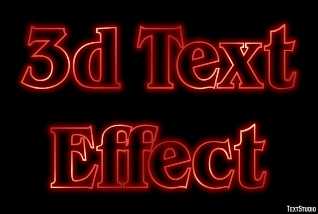 3d Text Effect Effetto testo