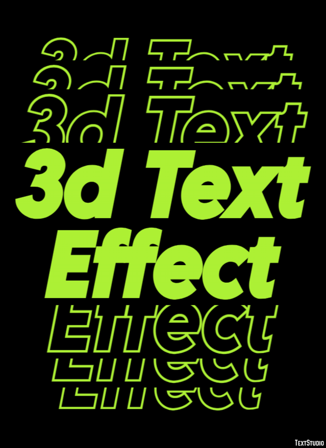 3d Text Effect Effetto testo