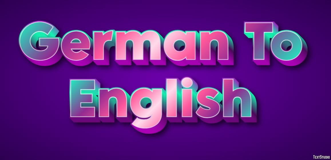 German To English Metin Efekti