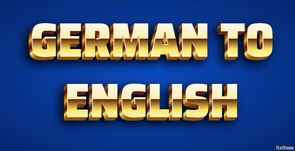 German To English Metin efekti