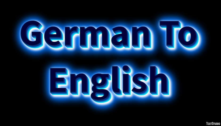 German To English Metin Efekti