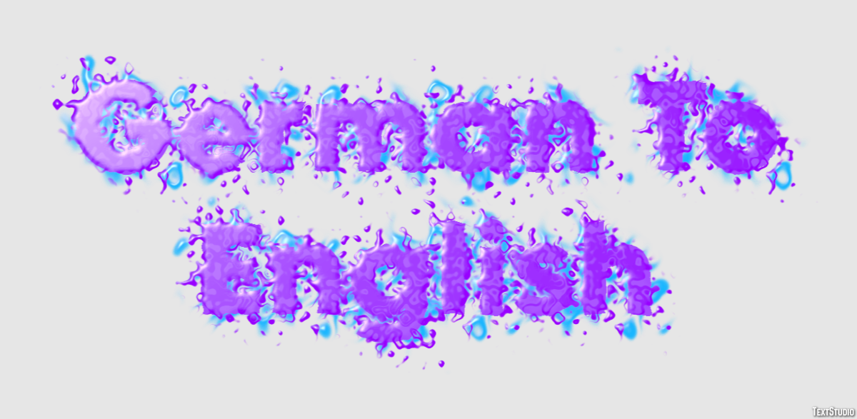 German To English Metin Efekti