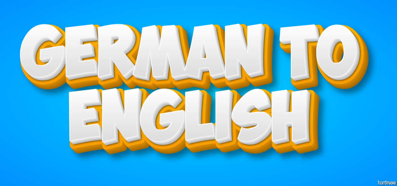 German To English テキスト効果