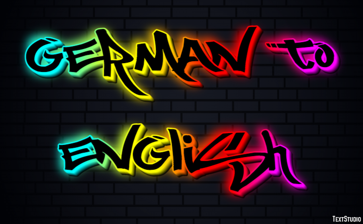 German To English Metin Efekti