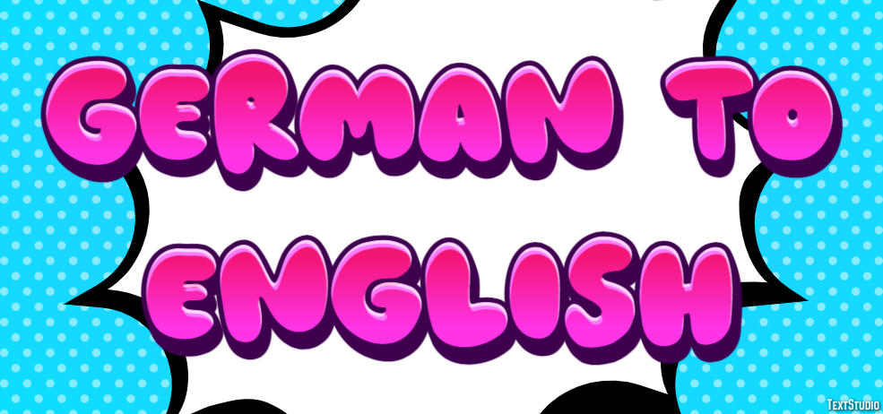 German To English Metin Efekti