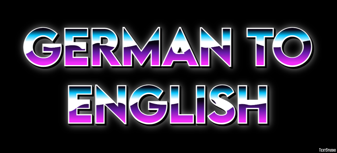 German To English Metin Efekti