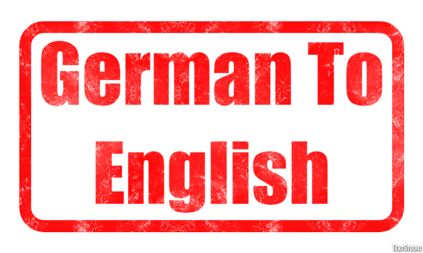 German To English Metin Efekti
