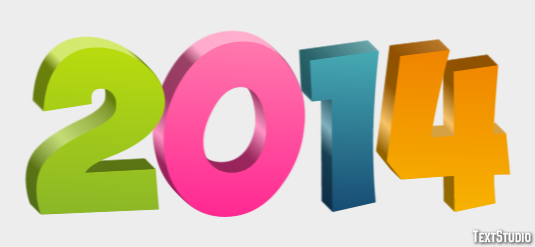 2014 Text effect
