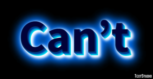 Can’t Efecto de Texto