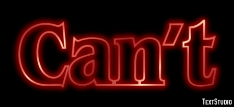 Can’t Efecto de Texto