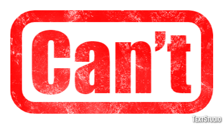 Can’t Text effect