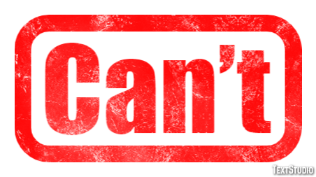 Can’t Text Effect