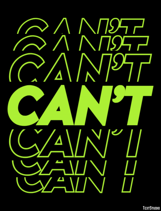 Can’t Text effect