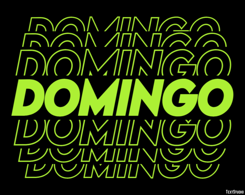 Domingo Texteffekt