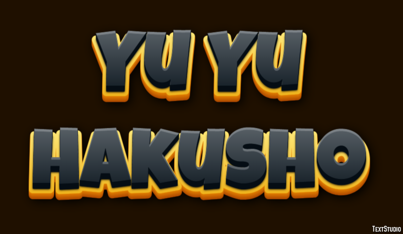 Yu Yu Hakusho Text Effect