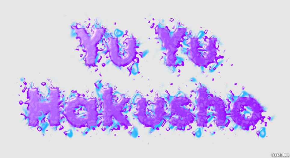 Yu Yu Hakusho Text Effect