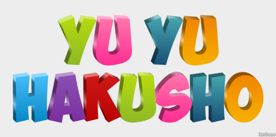 Yu Yu Hakusho Эффект текста