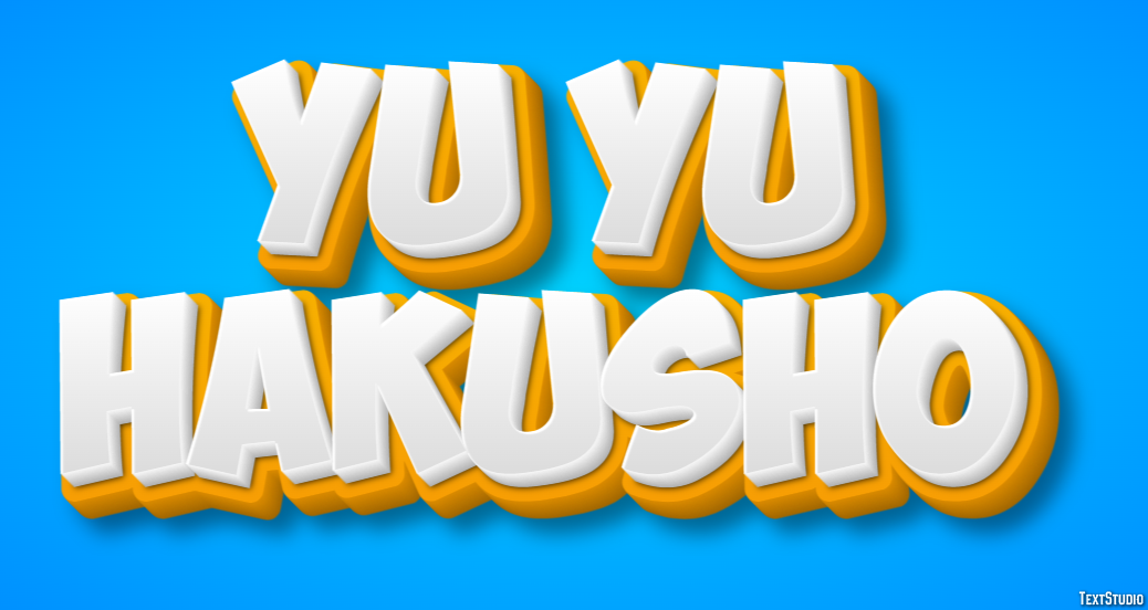 Yu Yu Hakusho Text Effect