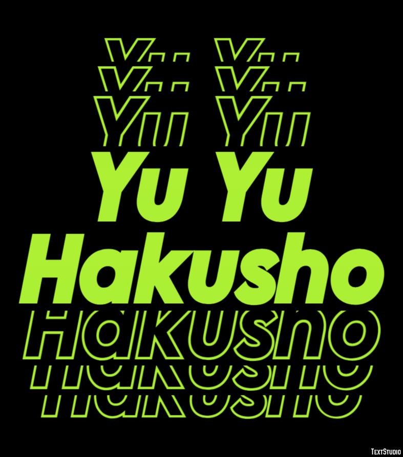 Yu Yu Hakusho Efekt tekstowy