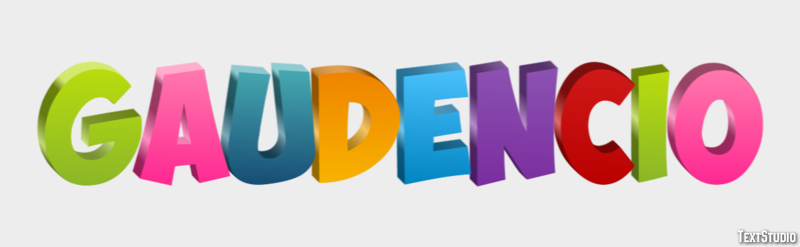 Gaudencio Efecto de texto
