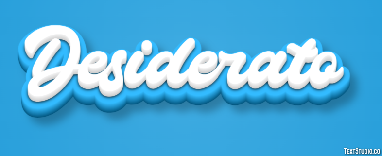 Desiderato Effetto testo