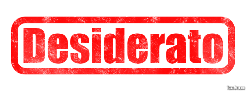 Desiderato Effetto testo