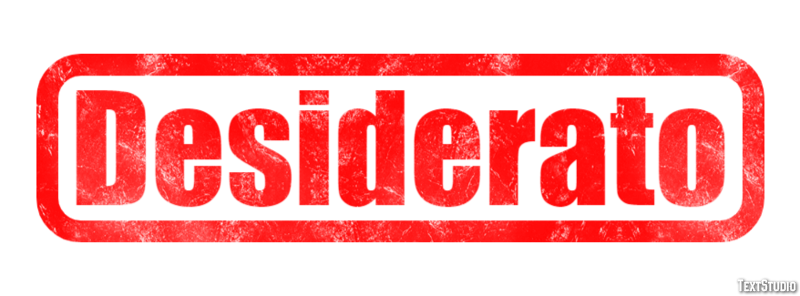 Desiderato Texteffekt