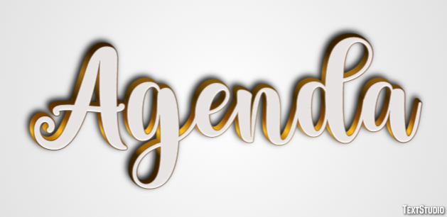 Agenda Text effect