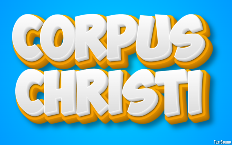 Corpus Christi Texteffekt