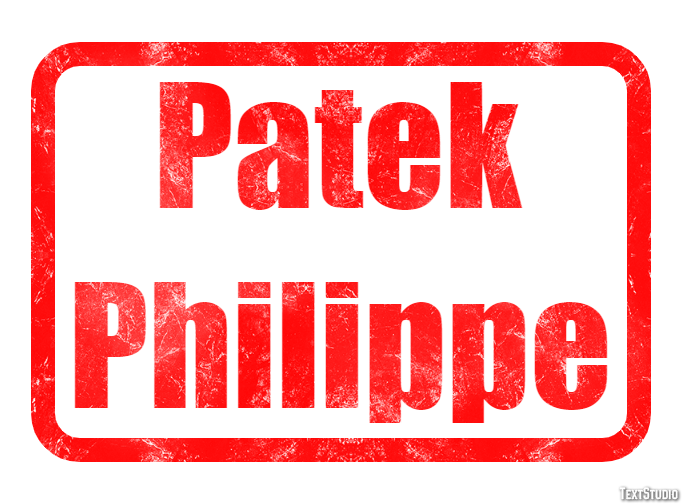 Patek Philippe Efekt tekstowy