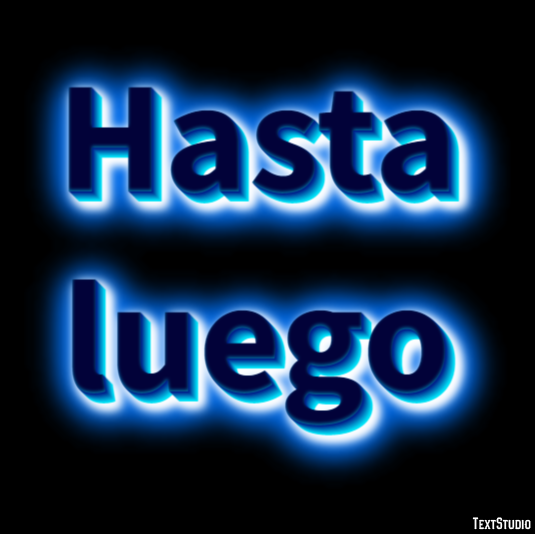 Hasta luego Efecto de Texto