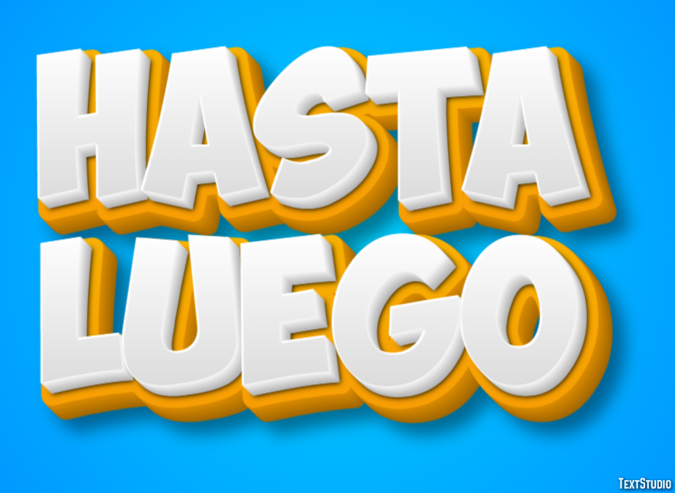Hasta luego Efecto de Texto
