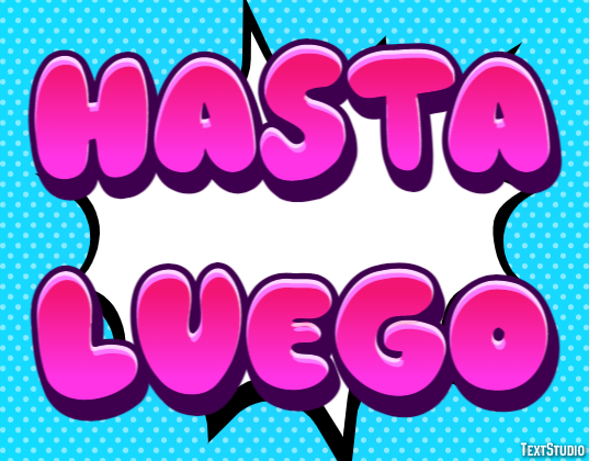 Hasta luego Efecto de texto