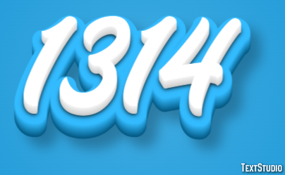 1314 Text effect