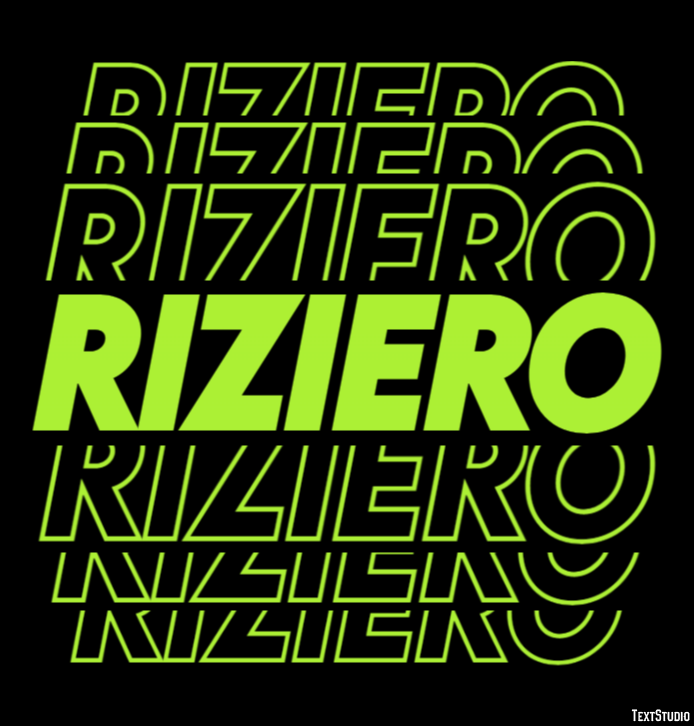 Riziero Effetto testo