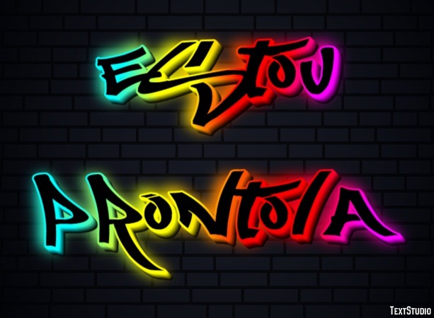 Estou pronto/a Efeito de texto
