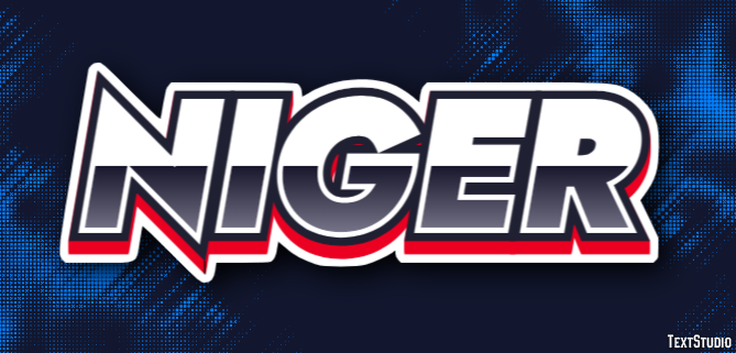Niger Efecto de texto