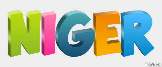 Niger Efecto de texto