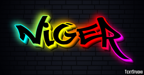 Niger Efecto de texto