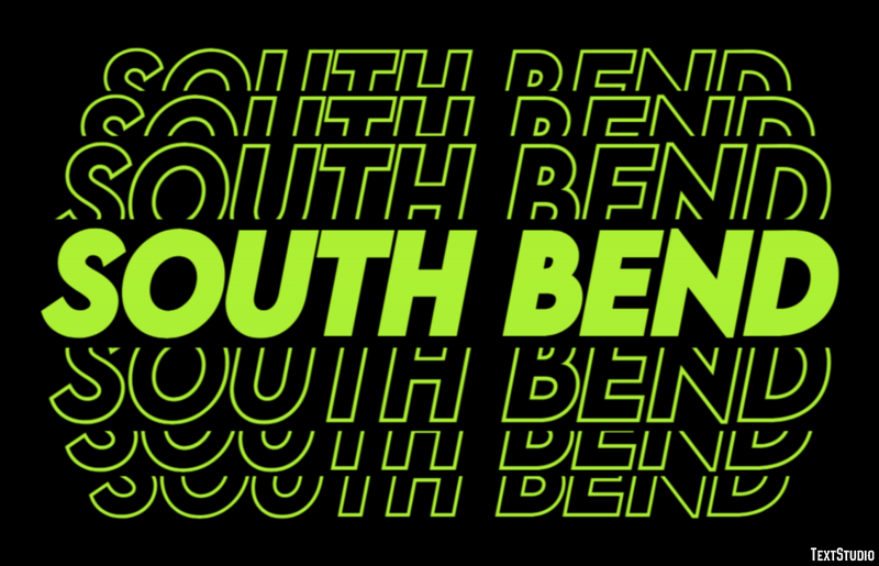 South Bend Effetto testo