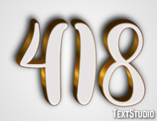 418 Text effect