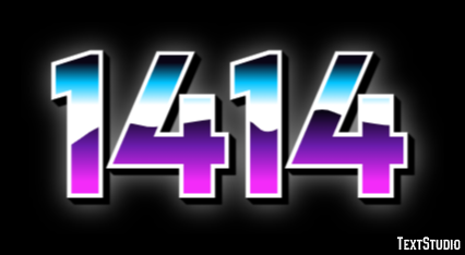 1414 Text Effect