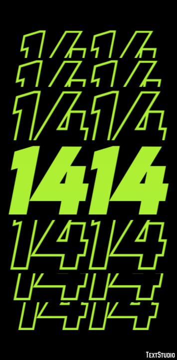 1414 Text Effect