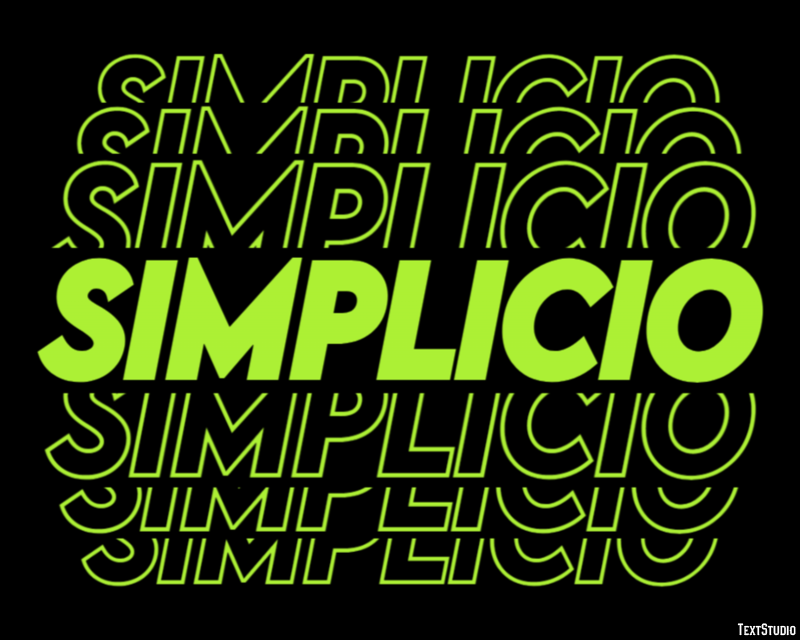 Simplicio Effetto testo